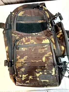 Highland Tactical Camo Tactical Backpack MOLLE Laptop Hiking Travel Backpack
